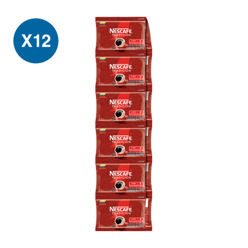 NESCAFÉ® Tradición Instantáneo Ristra de 12 Sobres de 10 g