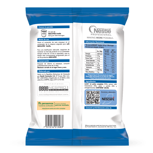 NESCAFE® Vainilla Bolsa 1.3 kg
