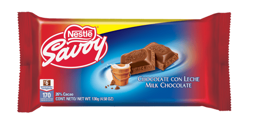 SAVOY® Chocolate con Leche Display 5 Unidades de 130 g