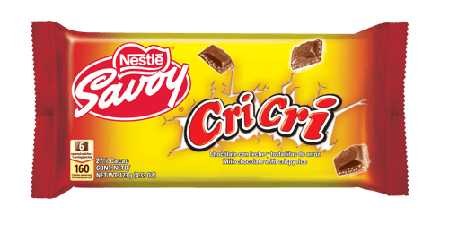 CRI CRI® Chocolate con Leche y Tostaditas de Arroz Display 5 Unidades de 123 g