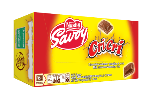 CRI CRI® Chocolate con Leche y Tostaditas de Arroz Display 5 Unidades de 123 g