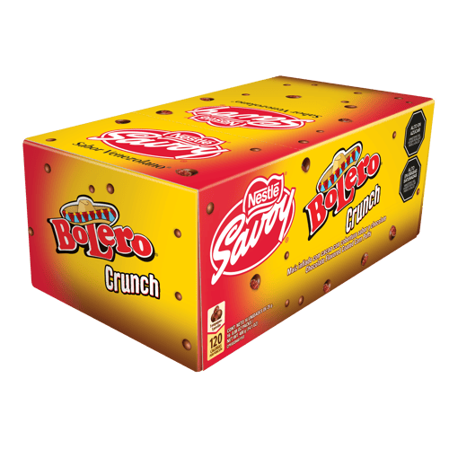 BOLERO® Crunch Maíz inflado con cacao con cobertura sabor a chocolate