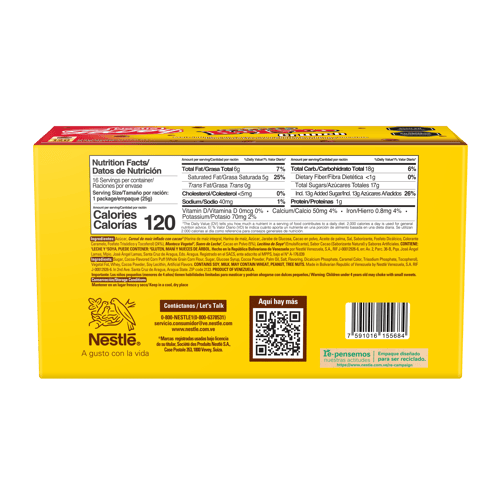 BOLERO® Crunch Maíz inflado con cacao con cobertura sabor a chocolate