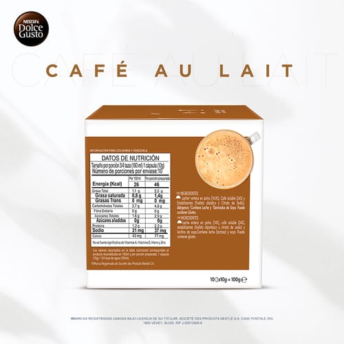 NDG CAFE AU LAIT 10Caps 6x100g XR