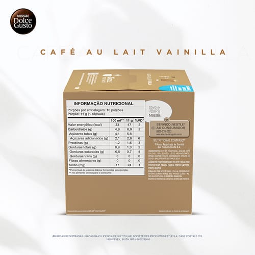 NESCAFÉ® DOLCE GUSTO Café Aut Lait Vainilla 10 cápsulas