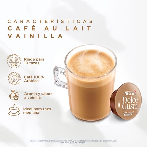 NESCAFÉ® DOLCE GUSTO Café Aut Lait Vainilla 10 cápsulas