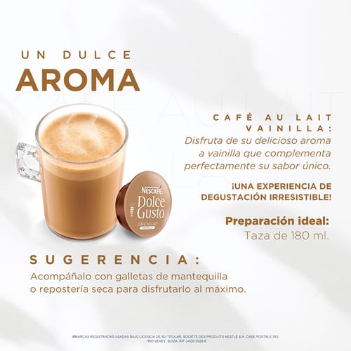 NESCAFÉ® DOLCE GUSTO Café Aut Lait Vainilla 10 cápsulas
