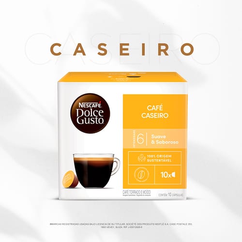 NESCAFÉ® DOLCE GUSTO Caseiro DISPLAY de 10 cápsulas