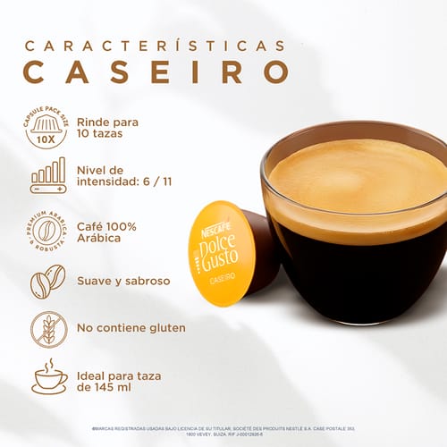 NESCAFÉ® DOLCE GUSTO Caseiro DISPLAY de 10 cápsulas