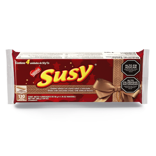 SUSY® Maxi Galleta Rellena de Crema Sabor a Chocolate Multipack 200 g