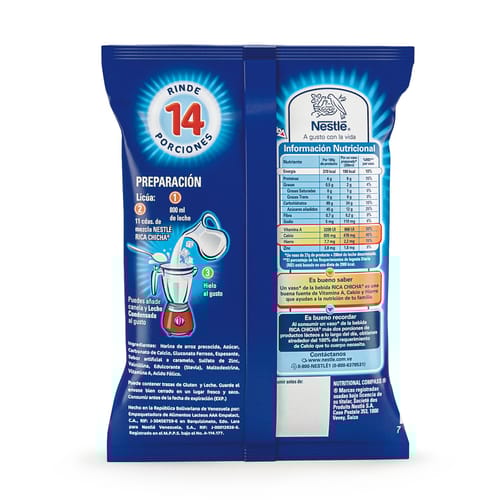NESTLÉ RICA CHICHA® Mezcla para Chicha de Arroz 400 g NESTLÉ RICA CHICHA® Mezcla para Chicha de Arroz 400 g