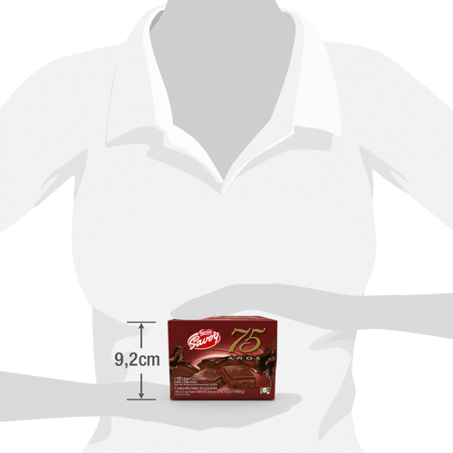 SAVOY® 75 Aniversario Chocolate con Leche Edición Aniversario Display 10 Unidades de 100 g