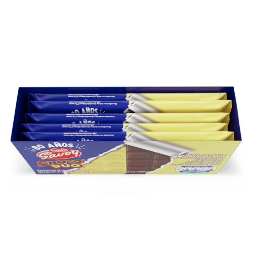 SAVOY® Choco Dúo Chocolate con Leche y Chocolate Blanco Display 5 Unidades de 130 g SAVOY® Choco Dúo Chocolate con Leche y Chocolate Blanco Display 5 Unidades de 130 g