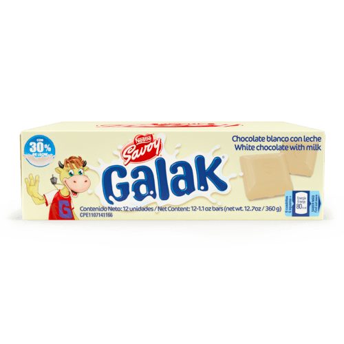 GALAK® Chocolate Blanco Display 12 Unidades de 30 g GALAK® Chocolate Blanco Display 12 Unidades de 30 g