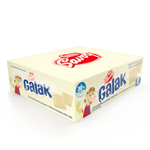 GALAK® Chocolate Blanco Display 12 Unidades de 30 g
