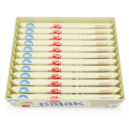 GALAK® Chocolate Blanco Display 12 Unidades de 30 g