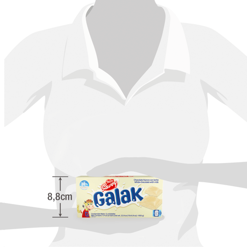 GALAK® Chocolate Blanco Display 5 Unidades de130 g