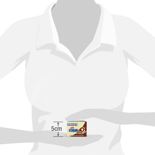 GALAK® Tubito Barra Sabor a Chocolate con Relleno Sabor a Leche Display 30 Unidades de 16 g