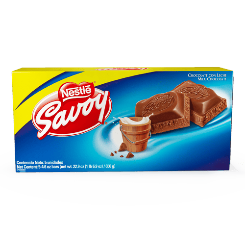 SAVOY® Chocolate con Leche Display 5 Unidades de 130 g