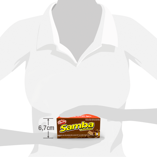 SAMBA® Wafer con Relleno Sabor a Chocolate Cubierto de Chocolate Display 20 Unidades de 32 g