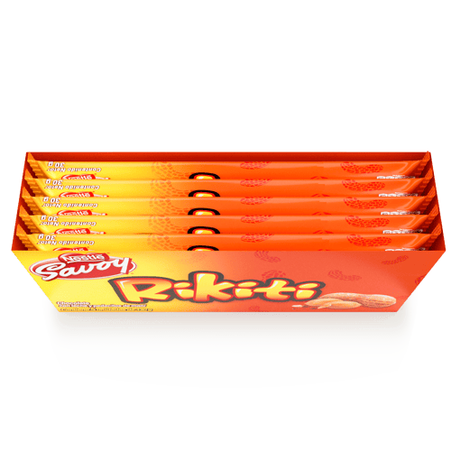 RIKITI® Chocolate con Leche y Pedacitos de Maní Display 5 Unidades de 130 g