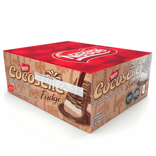 COCOSETTE® Fudge Galleta Rellena de Crema de Coco Recubierta con Chocolate Display 20 Unidades de 32 g