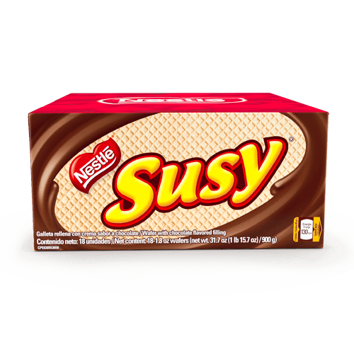 SUSY® Maxi Galleta Rellena de Crema Sabor a Chocolate Display 18 Unidades de 50 g