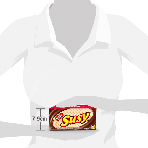 SUSY® Maxi Galleta Rellena de Crema Sabor a Chocolate Display 18 Unidades de 50 g