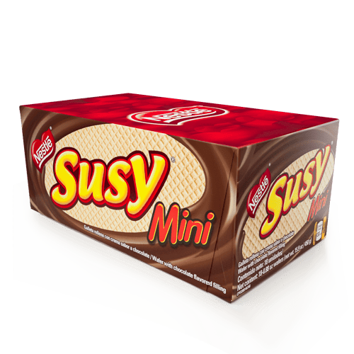 SUSY® Mini Galleta Rellena de Crema Sabor a Chocolate Display 18 Unidades de 25 g