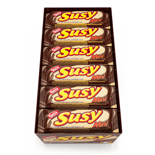 SUSY® Mini Galleta Rellena de Crema Sabor a Chocolate Display 18 Unidades de 25 g