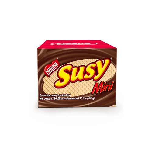 SUSY® Mini Galleta Rellena de Crema Sabor a Chocolate Display 18 Unidades de 25 g