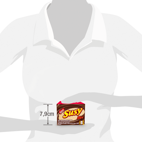 SUSY® Mini Galleta Rellena de Crema Sabor a Chocolate Display 18 Unidades de 25 g