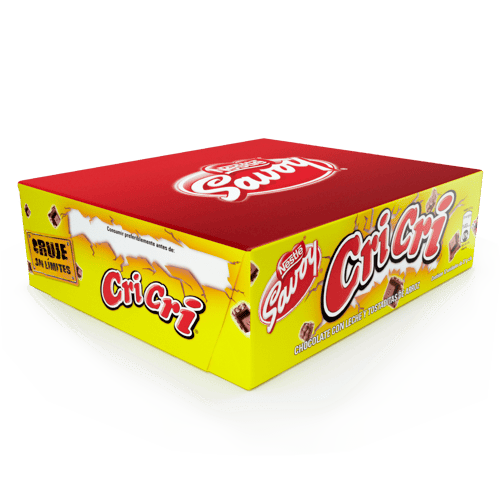 CRI CRI® Chocolate con Leche y Tostaditas de Arroz Display 12 Unidades de 27 g