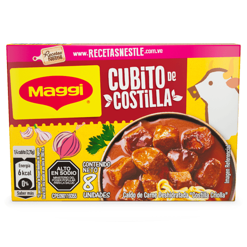 MAGGI® Caldo de Carne de Costilla Criolla Deshidratada 8 Cubitos 