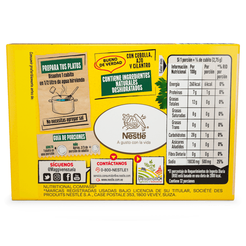 MAGGI® Caldo de Carne de Costilla Criolla Deshidratada 8 Cubitos 