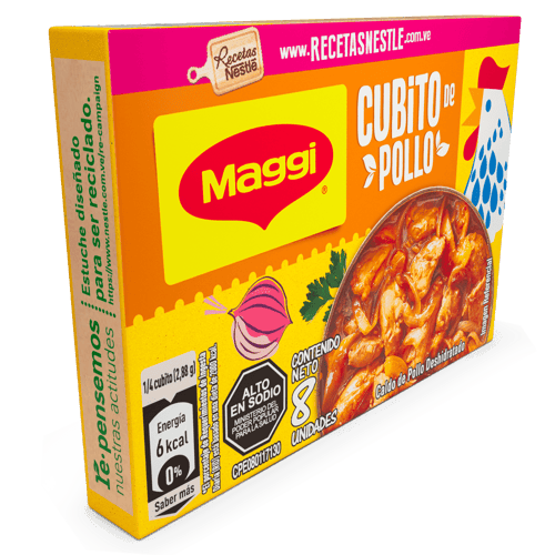 MAGGI® Caldo de Pollo Deshidratado 8 Cubitos de 92 g