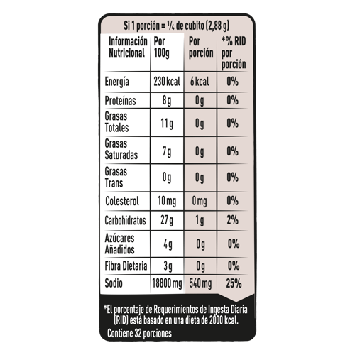 MAGGI® Caldo de Pollo Deshidratado 8 Cubitos de 92 g