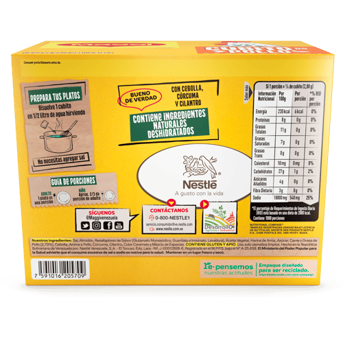 MAGGI® Caldo de Pollo Deshidratado 250 Cubitos