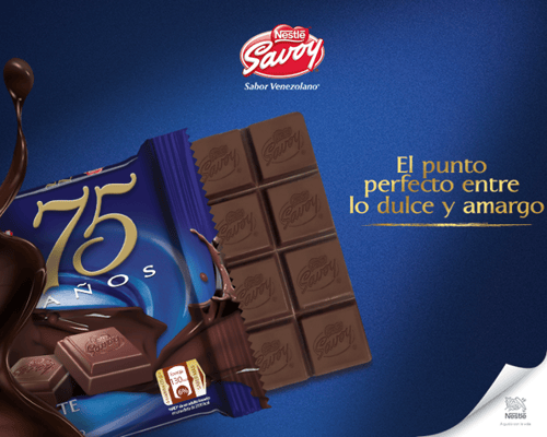 SAVOY® 75 Aniversario Dark Chocolate Oscuro Edición Aniversario Display 10 Unidades de 100 g SAVOY® 75 Aniversario Dark Chocolate Oscuro Edición Aniversario Display 10 Unidades de 100 g