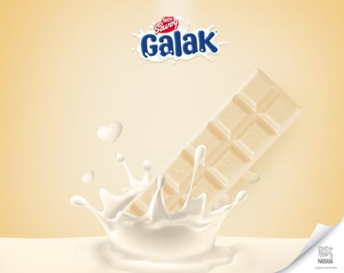GALAK® Chocolate Blanco Display 5 Unidades de130 g