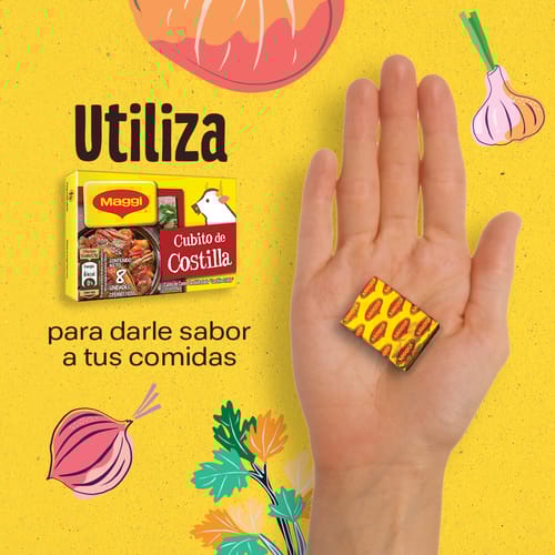 MAGGI® Caldo de Carne de Costilla Criolla Deshidratada 8 Cubitos 