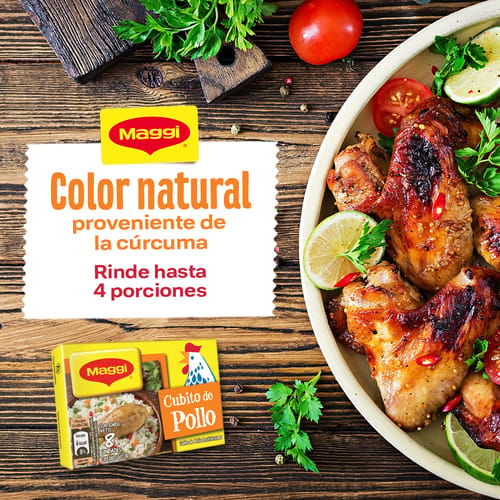 MAGGI® Caldo de Pollo Deshidratado 8 Cubitos de 92 g