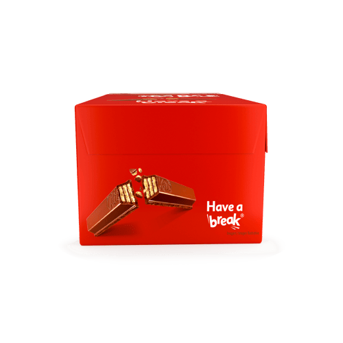 KIT KAT® Oblea Dulce Rellena con Cacao Recubirta con Chocolate con Leche Display 24 Unidades de 41,5 g KIT KAT® Oblea Dulce Rellena con Cacao Recubirta con Chocolate con Leche Display 24 Unidades de 41,5 g