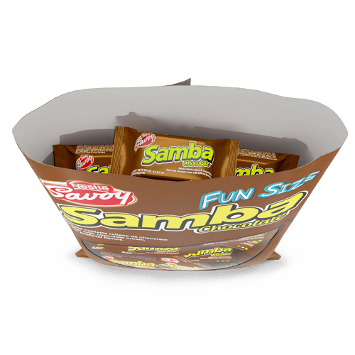 SAMBA® Wafer con Relleno Sabor a Chocolate Cubierto de Chocolate Bolsa de 35 Unidades de 16 g