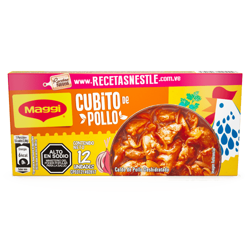 MAGGI® Caldo de Pollo Deshidratado 12 Cubitos 138 g