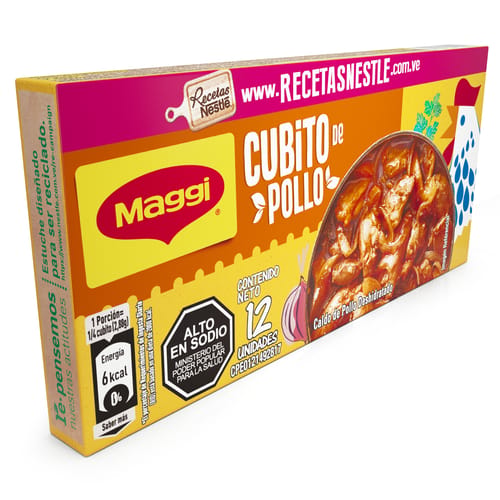 MAGGI® Caldo de Pollo Deshidratado 12 Cubitos 138 g