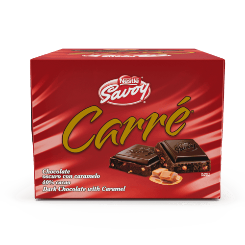 SAVOY® CARRÉ Oscuro Caramelo Display 10 Unidades de 100 g SAVOY® CARRÉ Oscuro Caramelo Display 10 Unidades de 100 g