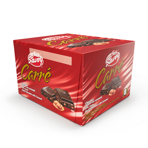 SAVOY® CARRÉ Oscuro Caramelo Display 10 Unidades de 100 g