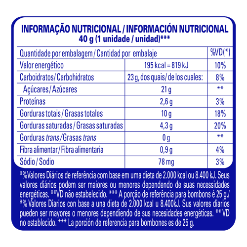 CHARGE® Bombón Relleno con Maní Caramelizado Display 30 Unidades de 40 g