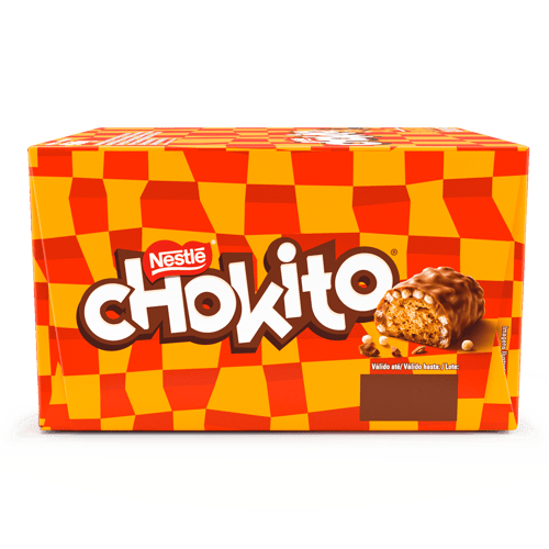 CHOKITO® Bombón Relleno y Cubierto de Copos de Arroz Display 30 Unidades de 32 g